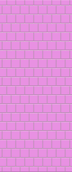 Pink Large Square's Tile Acrylic Shower Wall Panel 2440mm x 1220mm ( 3mm Thick) - CladdTech