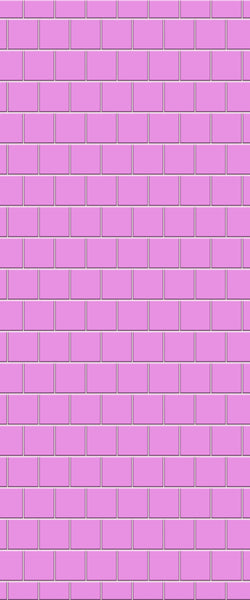 Pink Large Square's Tile Acrylic Shower Wall Panel 2440mm x 1220mm ( 3mm Thick) - CladdTech