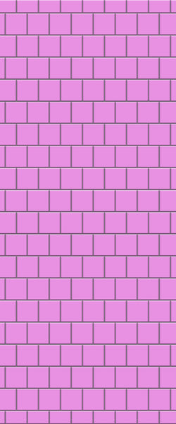 Pink Large Square's Tile Acrylic Shower Wall Panel 2440mm x 1220mm ( 3mm Thick) - CladdTech
