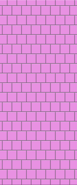 Pink Large Square's Tile Acrylic Shower Wall Panel 2440mm x 1220mm ( 3mm Thick) - CladdTech