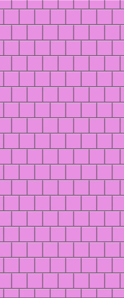 Pink Large Square's Tile Acrylic Shower Wall Panel 2440mm x 1220mm ( 3mm Thick) - CladdTech