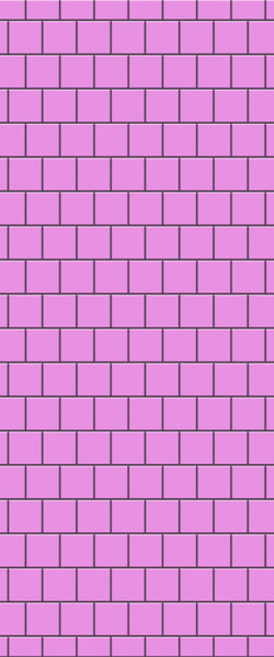 Pink Large Square's Tile Acrylic Shower Wall Panel 2440mm x 1220mm ( 3mm Thick) - CladdTech