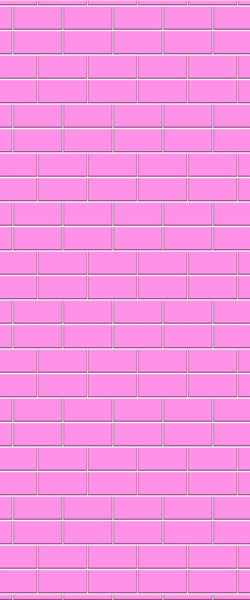 Pink Brickbond Tile Acrylic Shower Wall Panel 2440mm x 1220mm ( 3mm Thick) - CladdTech