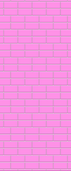 Pink Brickbond Tile Acrylic Shower Wall Panel 2440mm x 1220mm ( 3mm Thick) - CladdTech