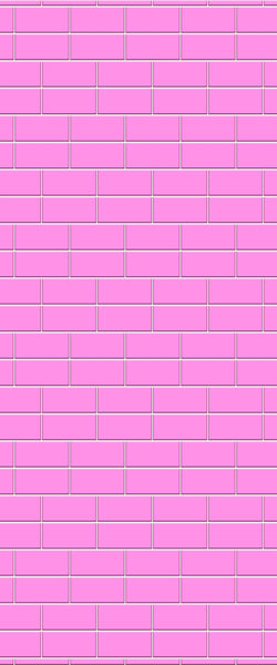 Pink Brickbond Tile Acrylic Shower Wall Panel 2440mm x 1220mm ( 3mm Thick) - CladdTech