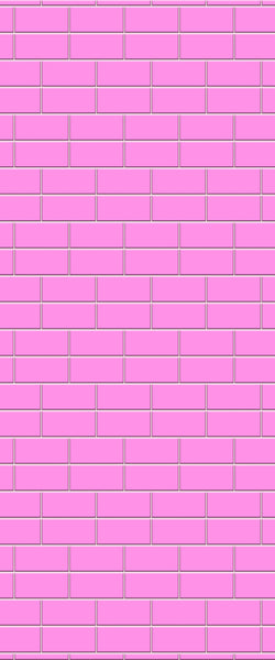 Pink Brickbond Tile Acrylic Shower Wall Panel 2440mm x 1220mm ( 3mm Thick) - CladdTech