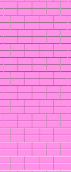 Pink Brickbond Tile Acrylic Shower Wall Panel 2440mm x 1220mm ( 3mm Thick) - CladdTech