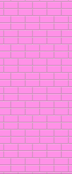 Pink Brickbond Tile Acrylic Shower Wall Panel 2440mm x 1220mm ( 3mm Thick) - CladdTech