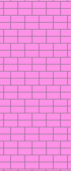 Pink Brickbond Tile Acrylic Shower Wall Panel 2440mm x 1220mm ( 3mm Thick) - CladdTech