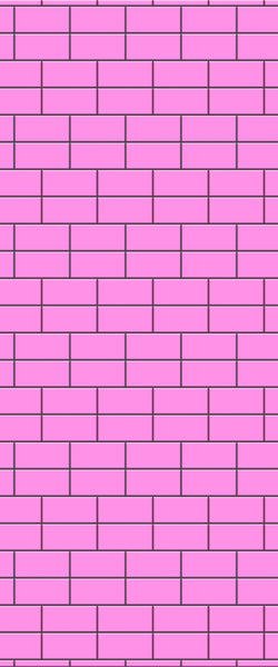 Pink Brickbond Tile Acrylic Shower Wall Panel 2440mm x 1220mm ( 3mm Thick) - CladdTech