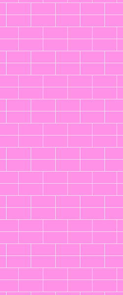 Pink Brickbond Tile Acrylic Shower Wall Panel 2440mm x 1220mm ( 3mm Thick) - CladdTech