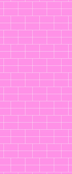 Pink Brickbond Tile Acrylic Shower Wall Panel 2440mm x 1220mm ( 3mm Thick) - CladdTech