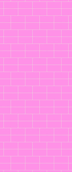 Pink Brickbond Tile Acrylic Shower Wall Panel 2440mm x 1220mm ( 3mm Thick) - CladdTech