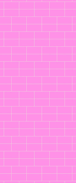 Pink Brickbond Tile Acrylic Shower Wall Panel 2440mm x 1220mm ( 3mm Thick) - CladdTech