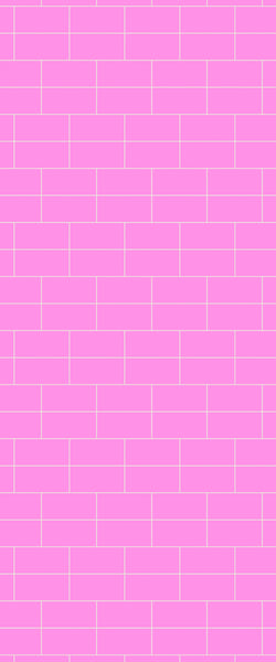 Pink Brickbond Tile Acrylic Shower Wall Panel 2440mm x 1220mm ( 3mm Thick) - CladdTech