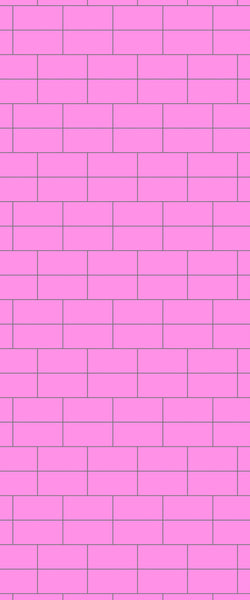 Pink Brickbond Tile Acrylic Shower Wall Panel 2440mm x 1220mm ( 3mm Thick) - CladdTech