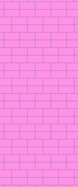 Pink Brickbond Tile Acrylic Shower Wall Panel 2440mm x 1220mm ( 3mm Thick) - CladdTech