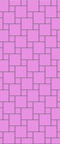Pink Pin Wheel Tile Acrylic Shower Wall Panel 2440mm x 1220mm ( 3mm Thick) - CladdTech