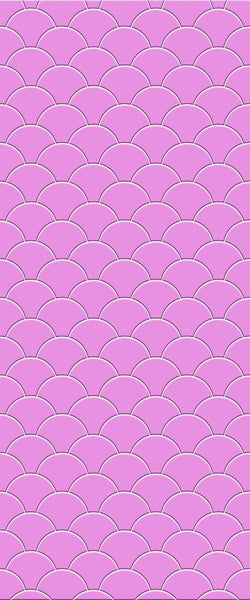 Pink Fishscales Tile Acrylic Shower Panel 2440mm x 1220mm (3mm Thick) - CladdTech