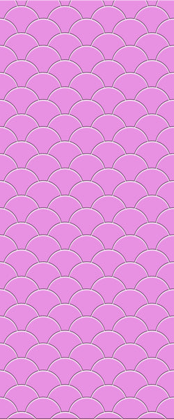 Pink Fishscales Tile Acrylic Shower Panel 2440mm x 1220mm (3mm Thick) - CladdTech