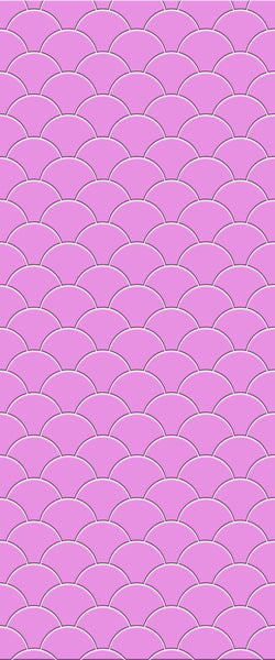 Pink Fishscales Tile Acrylic Shower Panel 2440mm x 1220mm (3mm Thick) - CladdTech