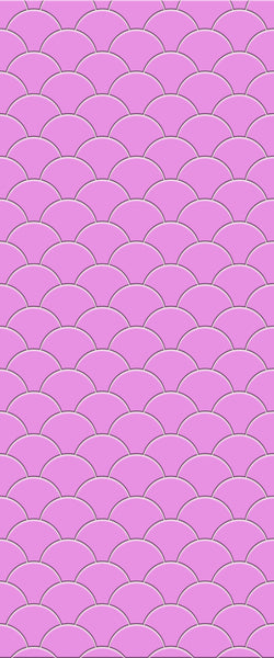 Pink Fishscales Tile Acrylic Shower Panel 2440mm x 1220mm (3mm Thick) - CladdTech