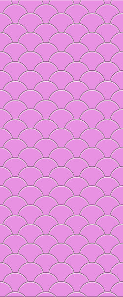 Pink Fishscales Tile Acrylic Shower Panel 2440mm x 1220mm (3mm Thick) - CladdTech