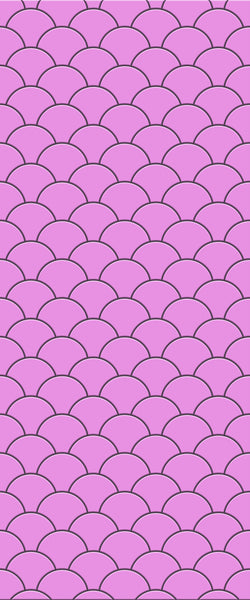 Pink Fishscales Tile Acrylic Shower Panel 2440mm x 1220mm (3mm Thick) - CladdTech