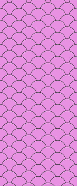 Pink Fishscales Tile Acrylic Shower Panel 2440mm x 1220mm (3mm Thick) - CladdTech