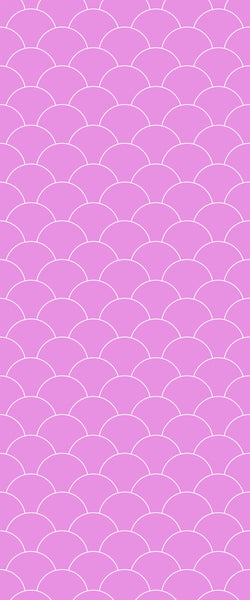 Pink Fishscales Tile Acrylic Shower Panel 2440mm x 1220mm (3mm Thick) - CladdTech