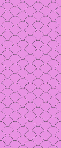 Pink Fishscales Tile Acrylic Shower Panel 2440mm x 1220mm (3mm Thick) - CladdTech