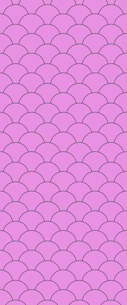 Pink Fishscales Tile Acrylic Shower Panel 2440mm x 1220mm (3mm Thick) - CladdTech