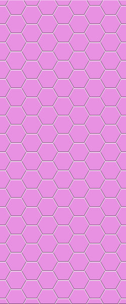 Pink Hexagon Tile Acrylic Wall Panel 2440mm x 1220mm (3mm Thick) - CladdTech