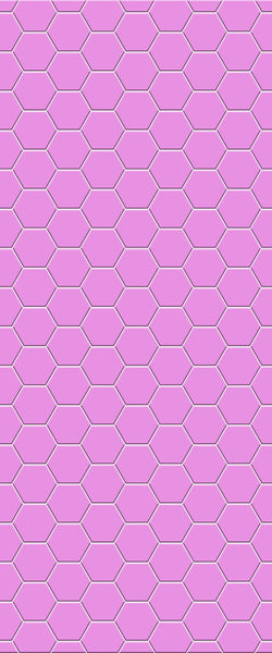 Pink Hexagon Tile Acrylic Wall Panel 2440mm x 1220mm (3mm Thick) - CladdTech