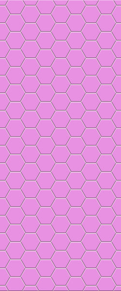 Pink Hexagon Tile Acrylic Wall Panel 2440mm x 1220mm (3mm Thick) - CladdTech