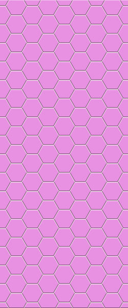 Pink Hexagon Tile Acrylic Wall Panel 2440mm x 1220mm (3mm Thick) - CladdTech