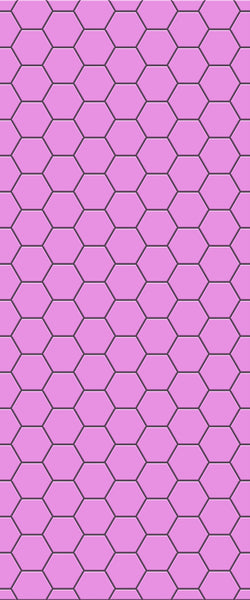 Pink Hexagon Tile Acrylic Wall Panel 2440mm x 1220mm (3mm Thick) - CladdTech