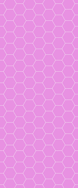 Pink Hexagon Tile Acrylic Wall Panel 2440mm x 1220mm (3mm Thick) - CladdTech