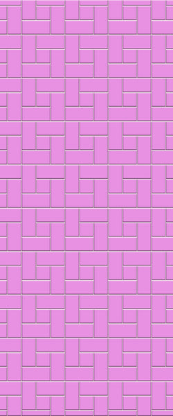 Pink Windmill Tile Acrylic Shower Panel 2440mm x 1220mm ( 3mm Thick) - CladdTech