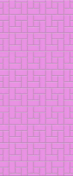 Pink Windmill Tile Acrylic Shower Panel 2440mm x 1220mm ( 3mm Thick) - CladdTech