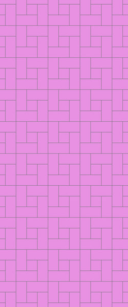 Pink Windmill Tile Acrylic Shower Panel 2440mm x 1220mm ( 3mm Thick) - CladdTech