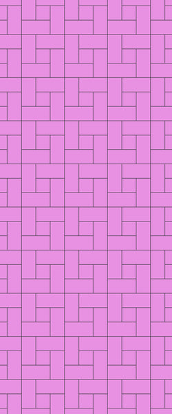 Pink Windmill Tile Acrylic Shower Panel 2440mm x 1220mm ( 3mm Thick) - CladdTech