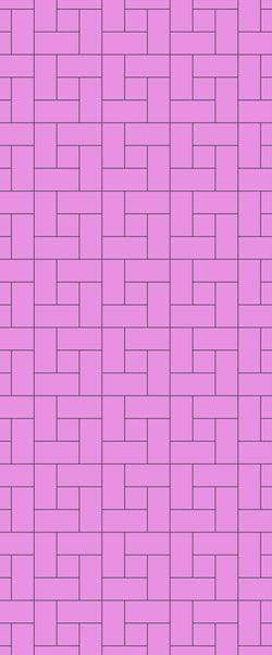 Pink Windmill Tile Acrylic Shower Panel 2440mm x 1220mm ( 3mm Thick) - CladdTech