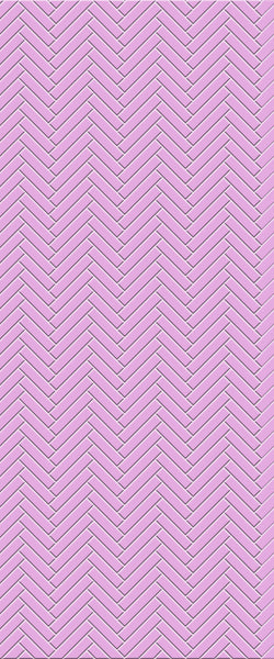 Pink Single Herringbone Tile Acrylic Shower Panel 2440mm x 1220mm ( 3mm Thick) - CladdTech