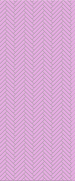 Pink Single Herringbone Tile Acrylic Shower Panel 2440mm x 1220mm ( 3mm Thick) - CladdTech