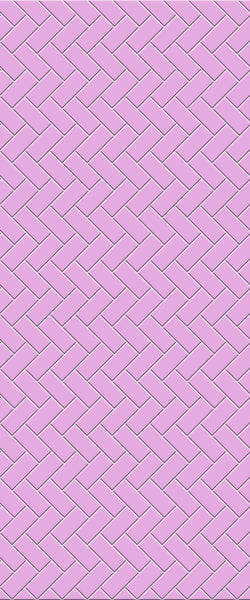 Pink Diagonal Herringbone Tile Acrylic Shower Panel 2440mm x 1220mm ( 3mm Thick) - CladdTech