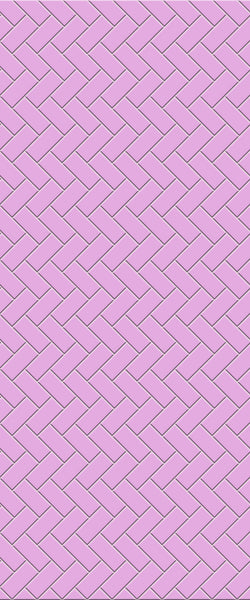 Pink Diagonal Herringbone Tile Acrylic Shower Panel 2440mm x 1220mm ( 3mm Thick) - CladdTech