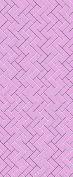 Pink Diagonal Herringbone Tile Acrylic Shower Panel 2440mm x 1220mm ( 3mm Thick) - CladdTech