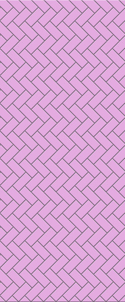 Pink Diagonal Herringbone Tile Acrylic Shower Panel 2440mm x 1220mm ( 3mm Thick) - CladdTech