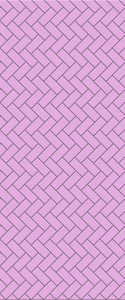 Pink Diagonal Herringbone Tile Acrylic Shower Panel 2440mm x 1220mm ( 3mm Thick) - CladdTech
